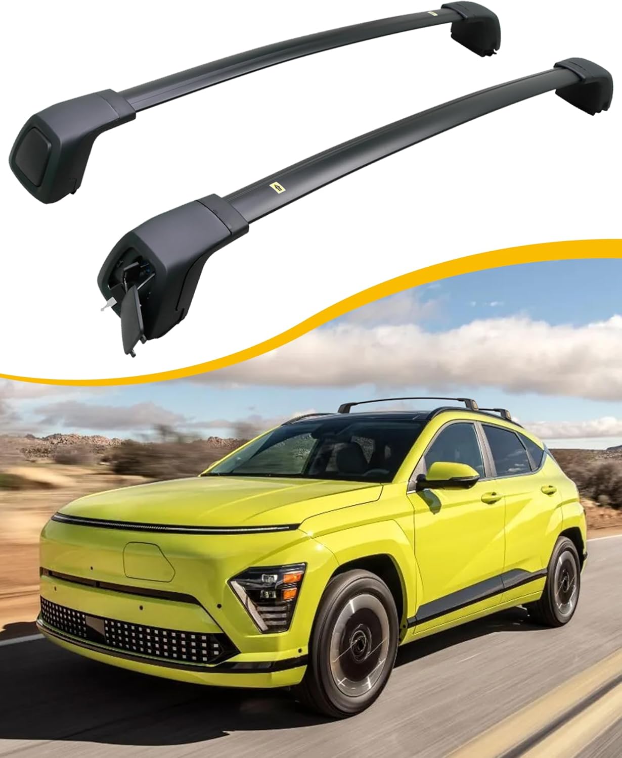 Amazon.com: Cross Bars Roof Rack Fit for Hyundai Kona & Kona Electric ...