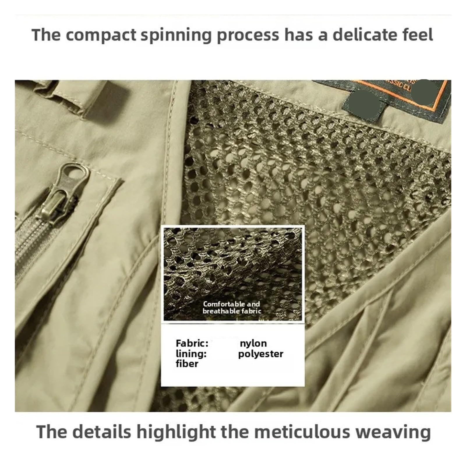 Gilet Fonctionnel d'été Respirant et Confortable, Gilet Multi-Poches for Loisirs en Plein air, de Camping Voyage pour Chasse