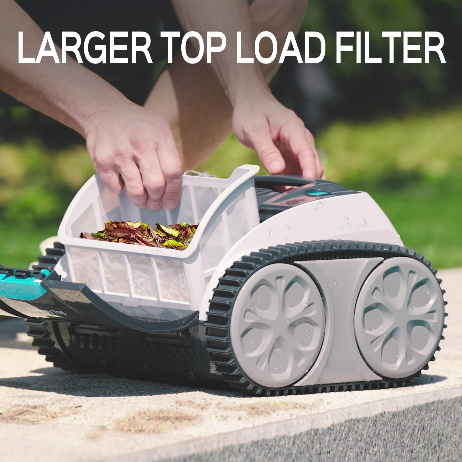 WYBOT Robot Limpiafondos Piscina Inalámbrico para Fondo/Paredes/Línea de Agua, Durante 120 mins con planificación de rutas, Carga Rápida, hasta 120㎡