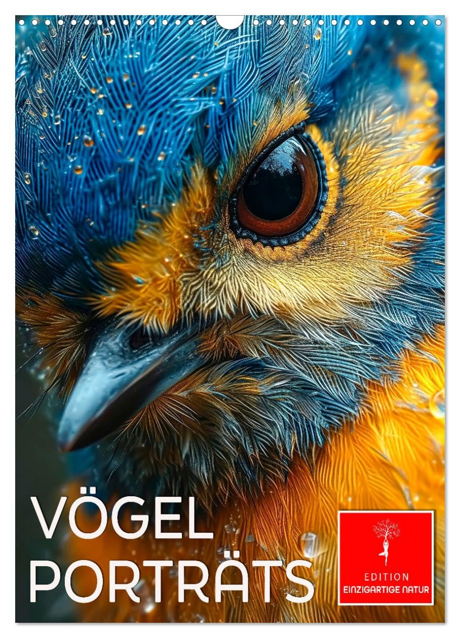 Bird portraits UK-Version (Wall Calendar 2026 DIN A3 Portrait), CALVENDO 12 Month Wall Calendar