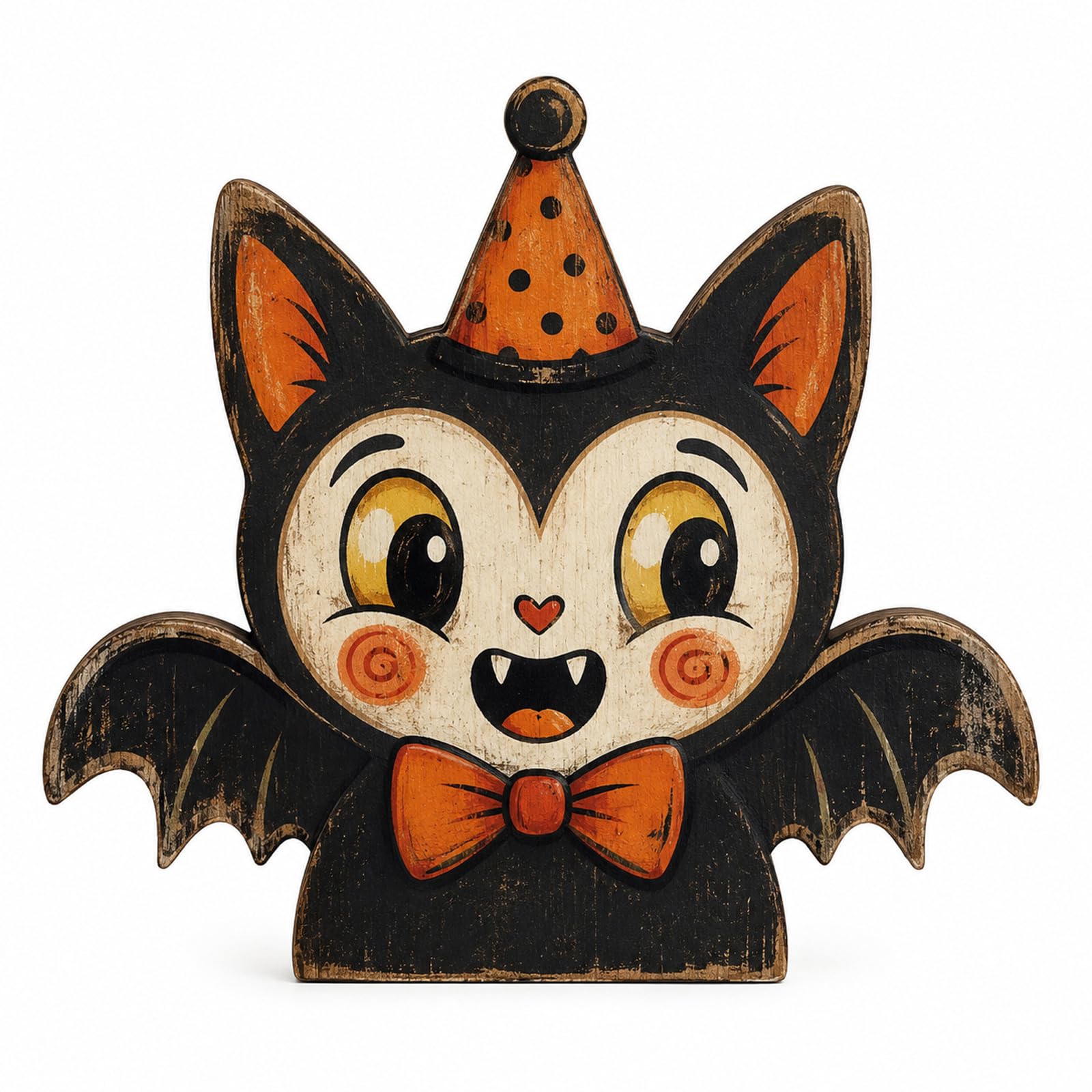 LWHZOFR Halloween Wooden Character Tabletop Decor - Double-Sided Freestanding Halloween Figurine for Mantel Shelf Tiered Tray Table Centerpiece Home Seasonal Decoration