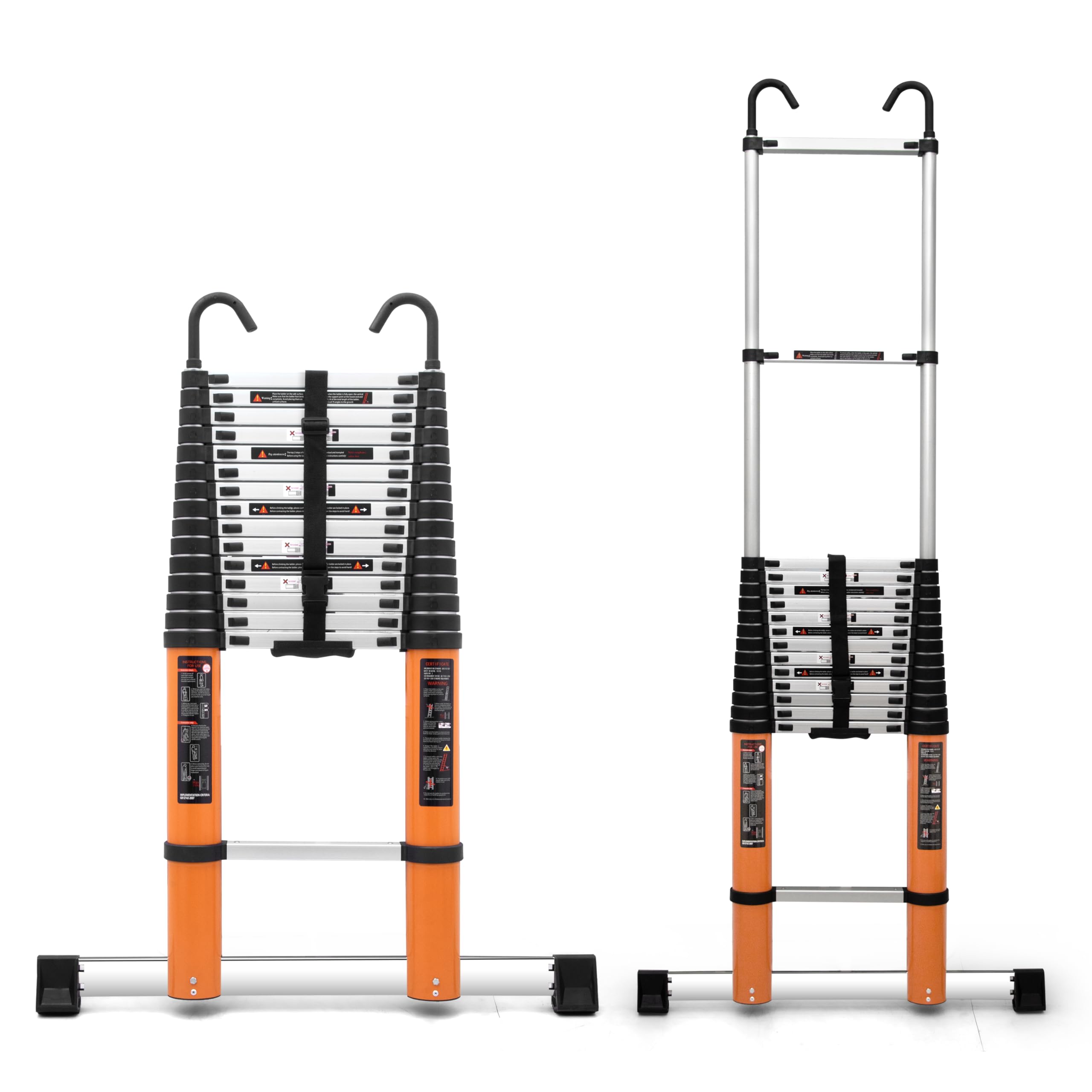 Plantex 2.6m (8.5 ft.) Portable and Compact Aluminium Telescopic Ladder with Removable Hooks/Foldable Multipurpose Ladder for Home & Outdoor Use/2 Years of Warranty By Plantex/EN131 Certified-(Black) — Amazon image 11