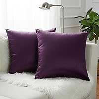 Vista 10 de Aiking Home - Funda de almohada decorativa rectangular de seda sintética de 12 x 18 pulgadas, cierre de cremallera, color aguamarina (juego de 2)