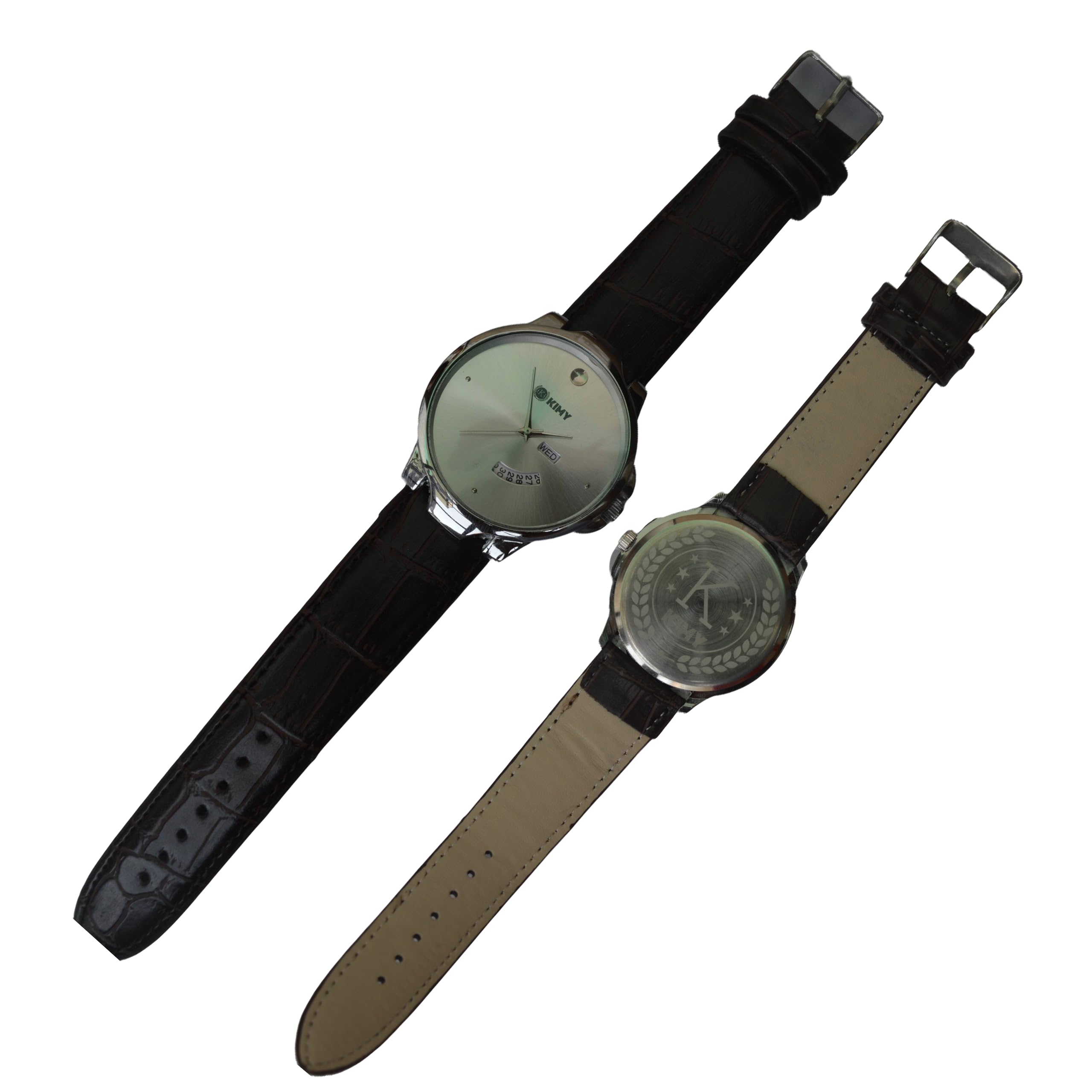KIMY Premium Analog Watches with a Traditional Style for Men and Boys, Including a Blue Sinthatic Lather and a Round Steel dial. (White) (B0CMX8YDFP) Amazon Price History, Amazon Price Tracker