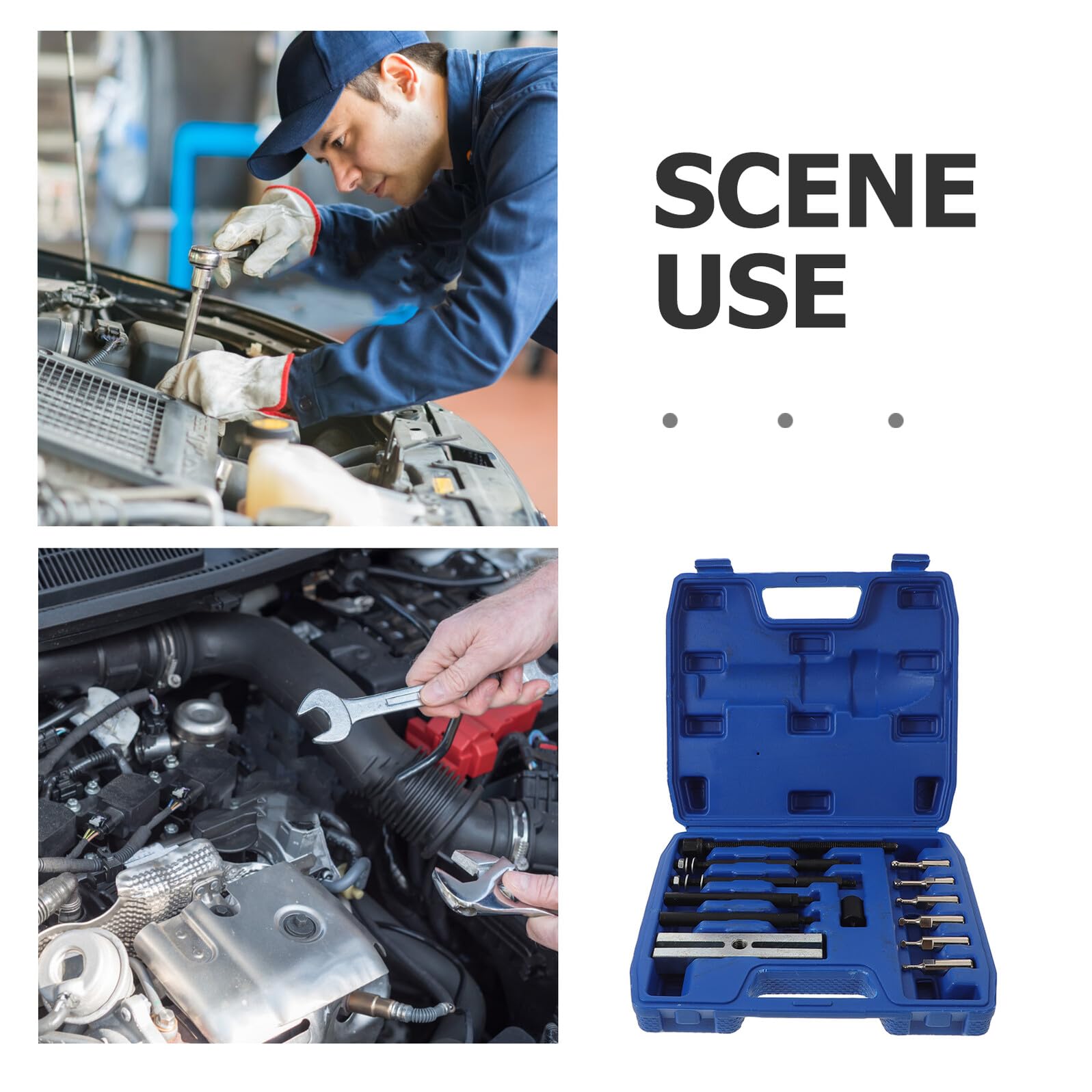 HEMOTON Kit Extracteur de Roulement à Alésage Intérieur 13 Pièces, Outil de Démontage de Roulements Automobiles, Extracteur Mécanique pour Volants et Transmissions, Usage Professionnel
