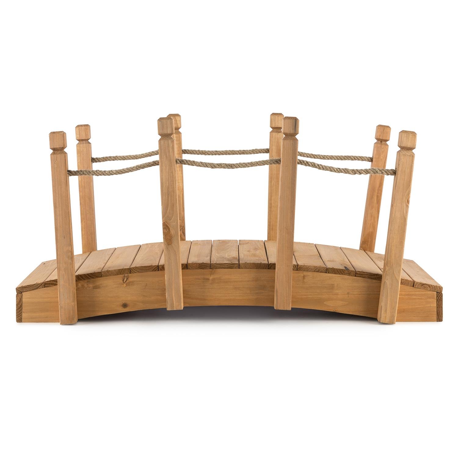 Blumfeldt Rialto Ponte da Giardino 58 x 58 x 122 cm Legno Massiccio Resistente Agenti Atmosferici