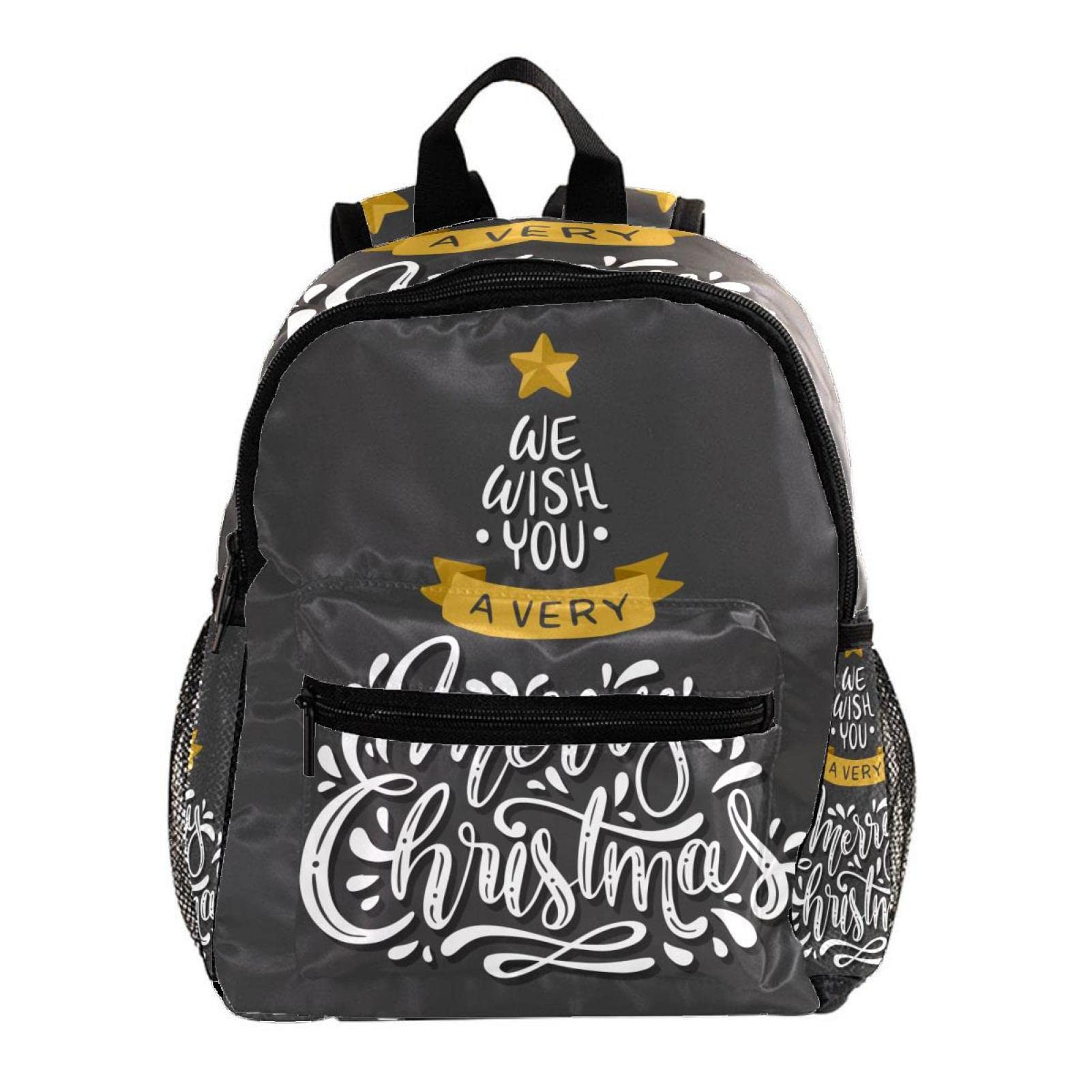 Sac à dos pour garçons et filles 30,5 cm multicolore imprimé de Noël durable