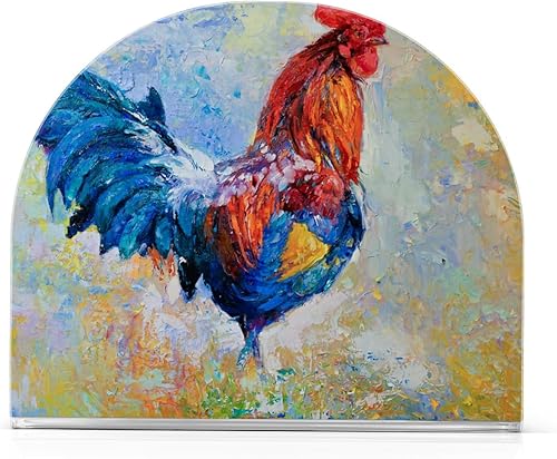 Miniatura 2 de Servilletero de gallo de granja para mesa, dispensadores de servilletas de tejido acrílico, servilleteros de cóctel para bar, mesa de comedor,