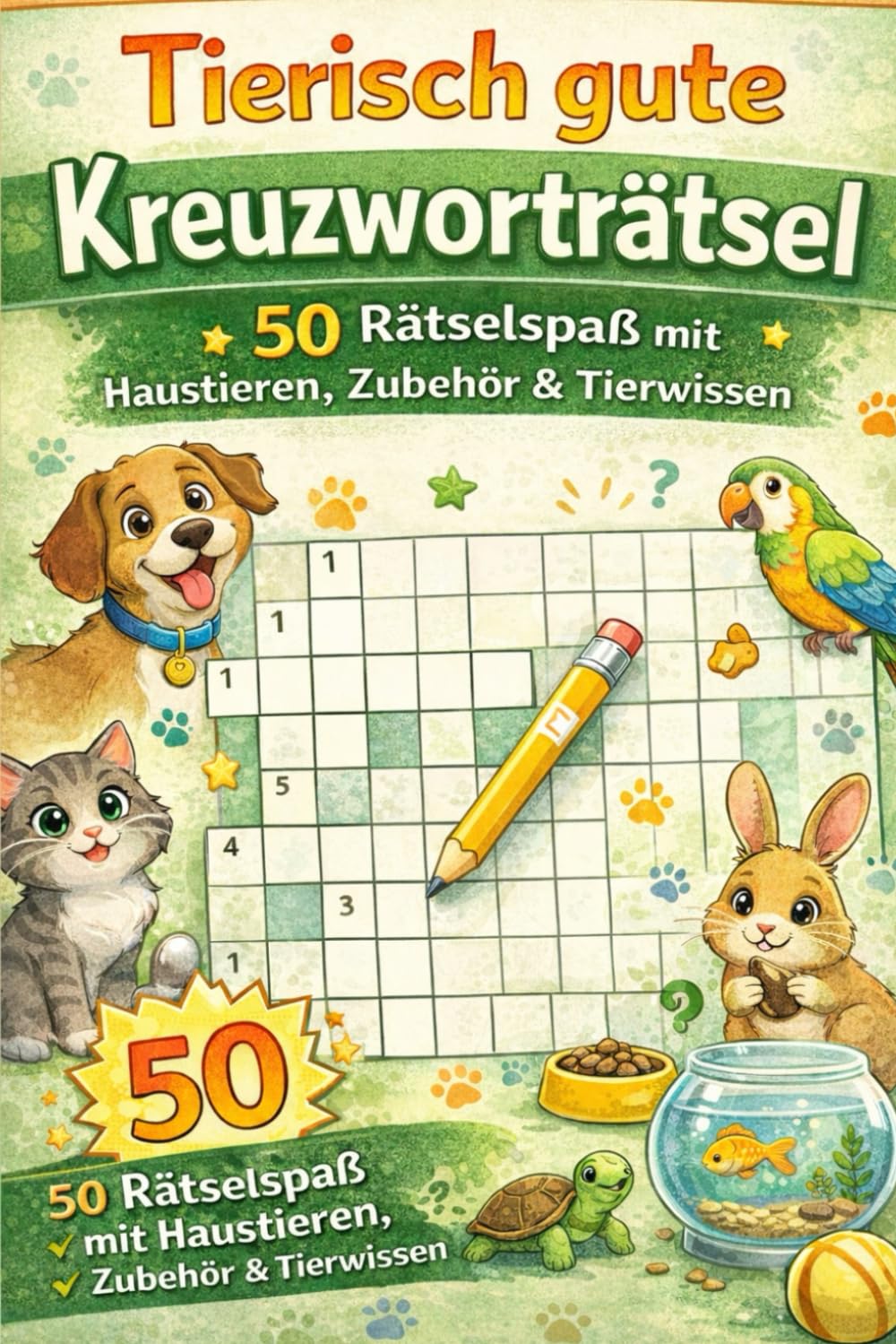 Tierisch gute Kreuzworträtsel: Rätselspaß mit Haustieren, Zubehör & Tierwissen