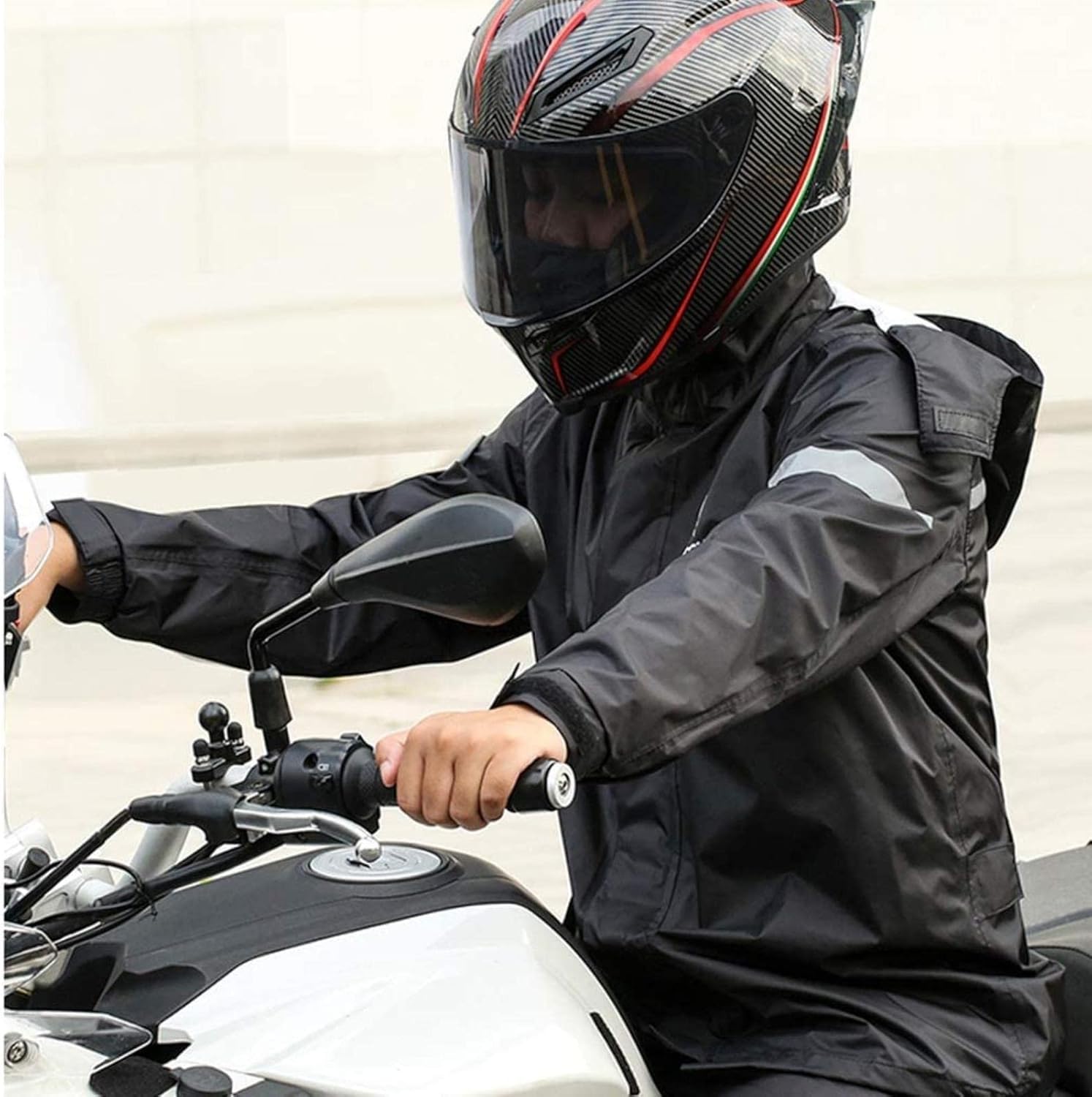 Męski i damski zestaw Mackintosh Męski zestaw rowerowy Mackintosh Outdoor Mackintosh Poncho Shell z taśmą odblaskową Ultralekki i łatwy do spakowania(XL)
