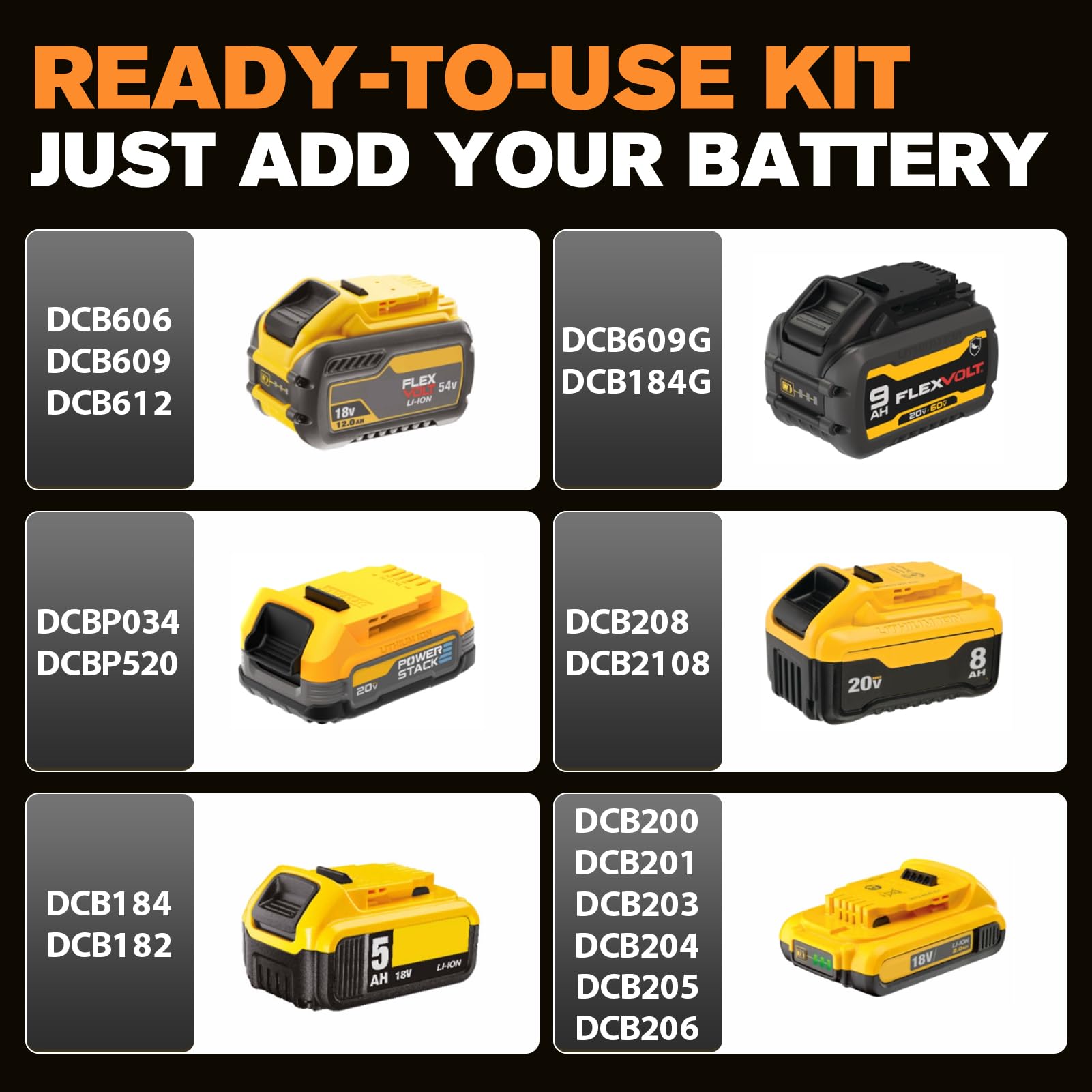 Avvitatore a impulsi per batteria DeWalt, 1328Ft-Lbs (1800N.m) Avvitatore a percussione, pistola a percussione da 1/2", utensile elettrico a 3 velocità ad alta coppia per rimozione pneumatici