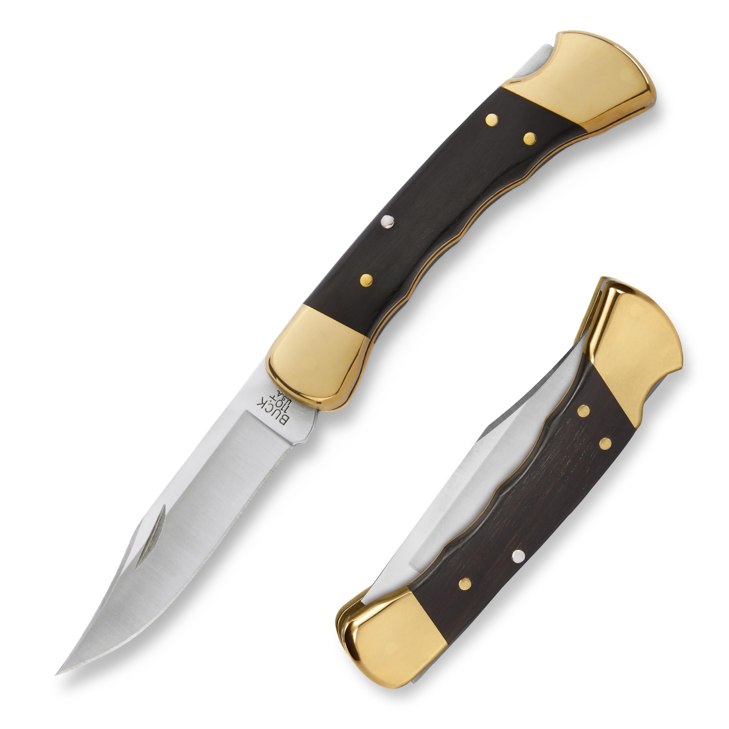 Buck Knives 0110BRSFG Folding Hunter Knife with Finger Groov