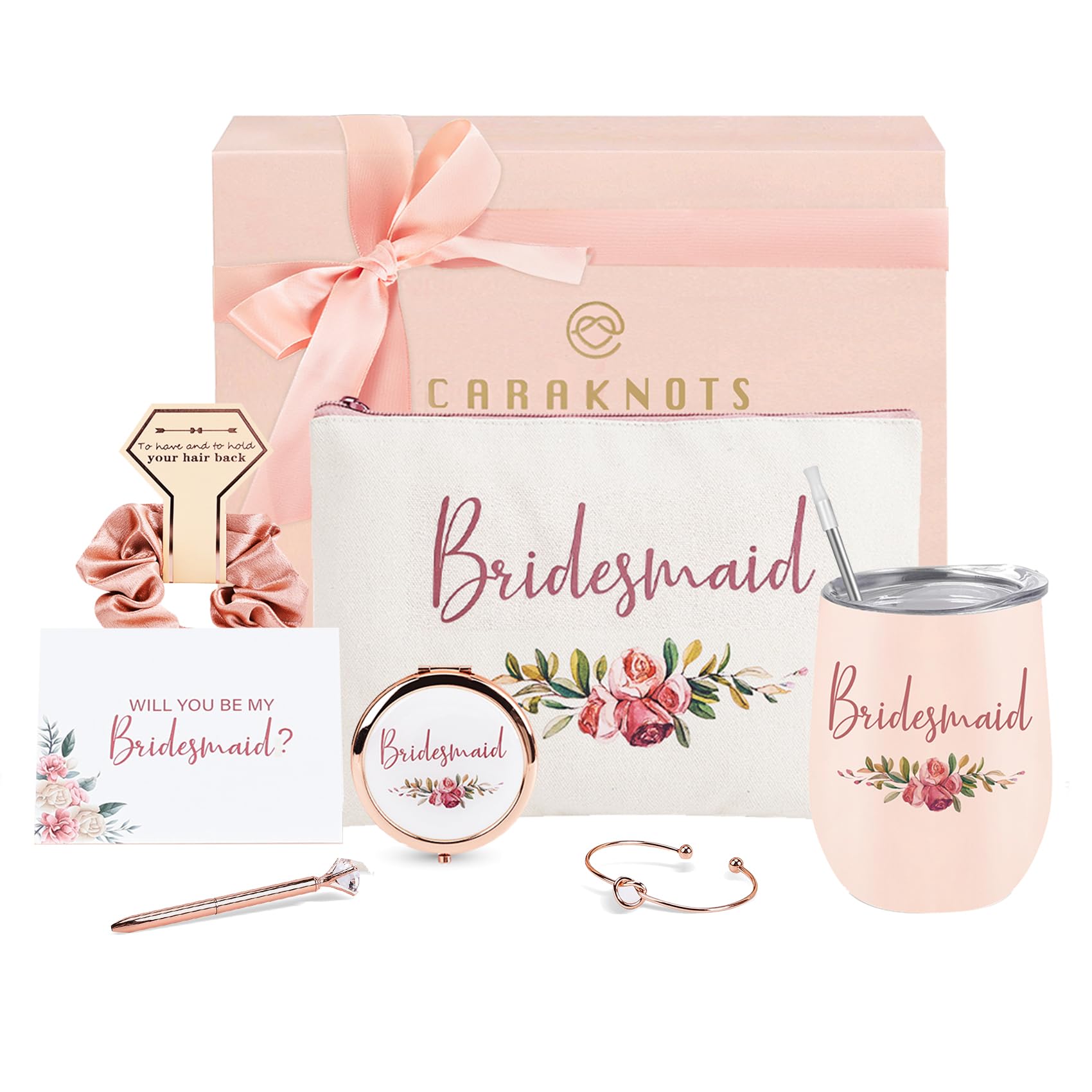 CARAKNOTS 9-Piece Bridesmaid Proposal Gift Set
