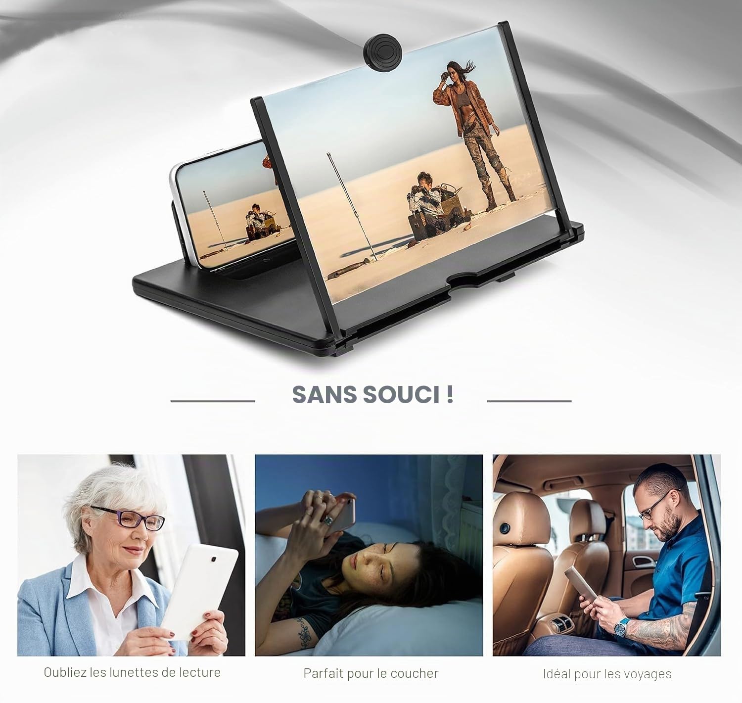 20 Pouces Agrandisseur ecran Telephone, Loupe ecran Telephone, pour 3D amplificateur ecran pour Regarder des vidéos de Films, pour Tous Les Smartphones