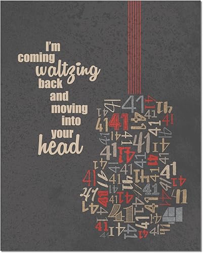 Miniatura 2 de Número 41 - Póster de decoración de pared inspirado en la letra de la canción