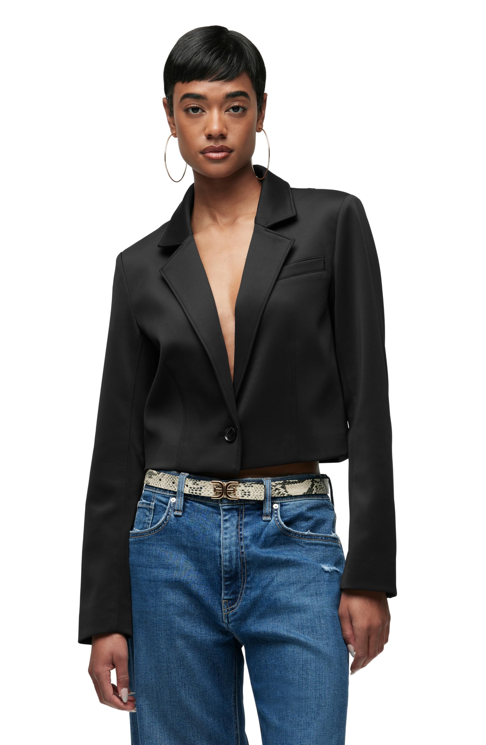 HUDSON Womens Cropped Blazer