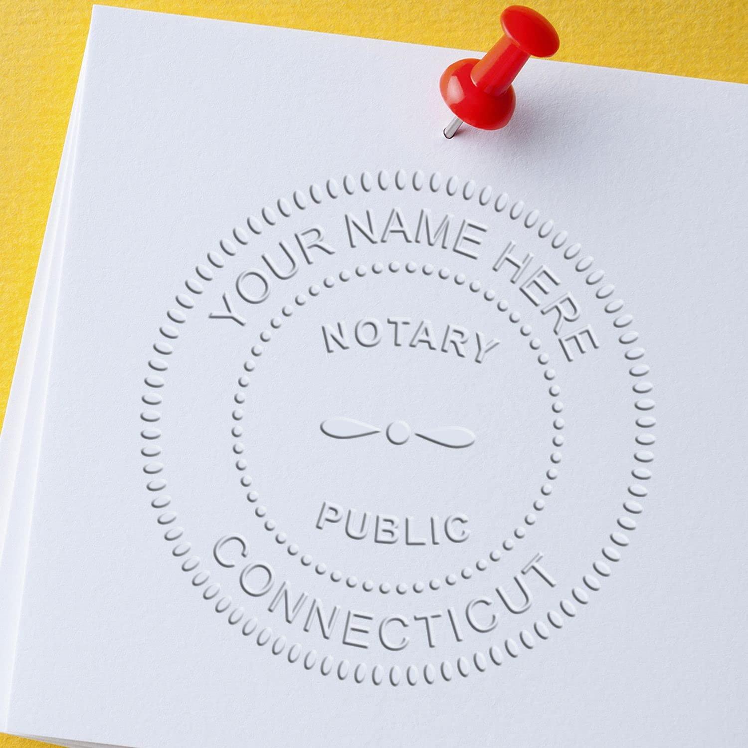 CT Notary Embosser - Premium Connecticut Notary Public Seal Embosser, 1-5/8 Dia Size, Notary Board Compliant, Ideal for Notary Public in The State of
