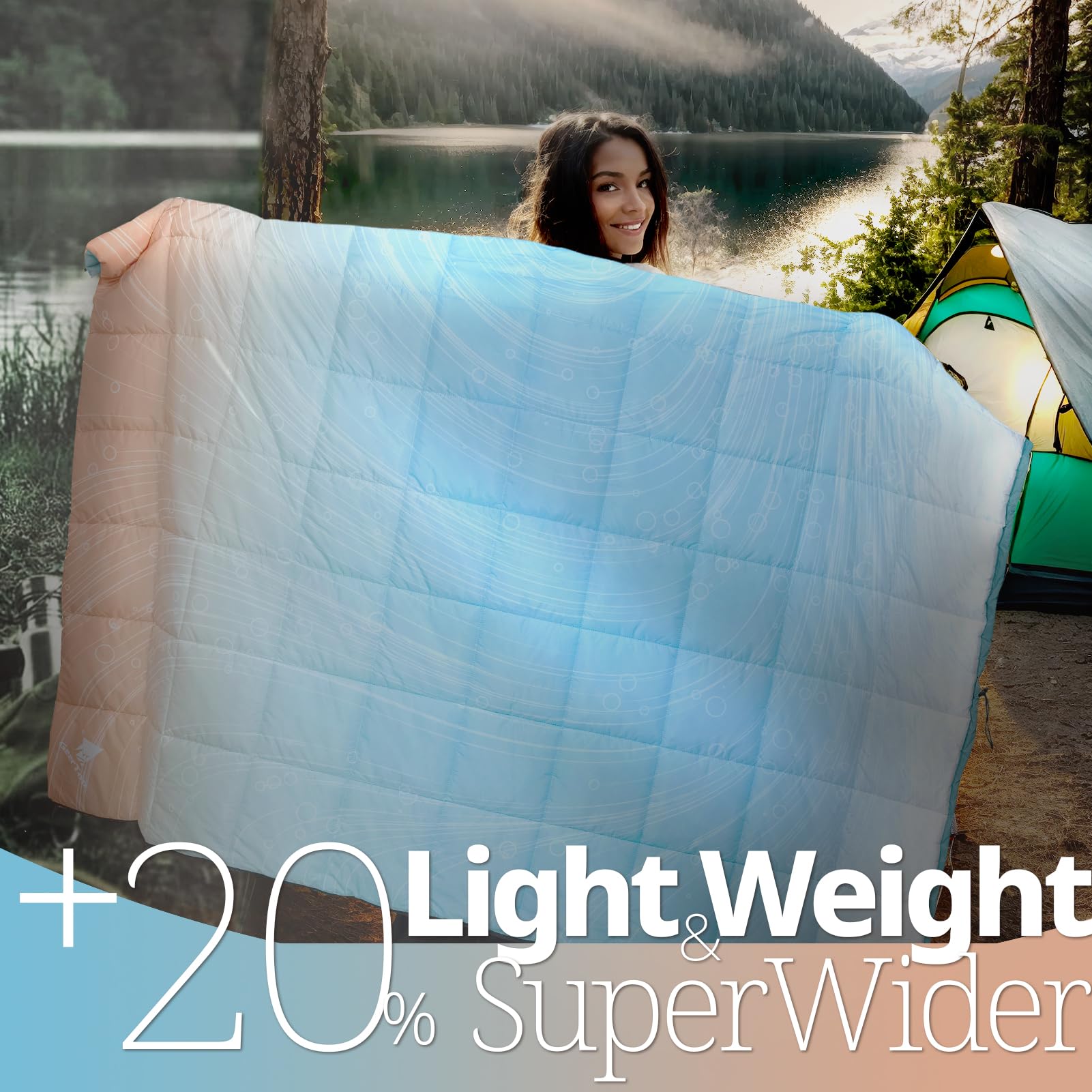 Camping Blanket - Lightweight Versatile Outdoor Sleeping Bag