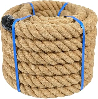 10 Garden Rope Fence Ideas for Coastal and Casual Style 70 2 Inch Natural Jute Rope, 50 Feet Thick Hemp Rope, 4 Strands Twisted for...