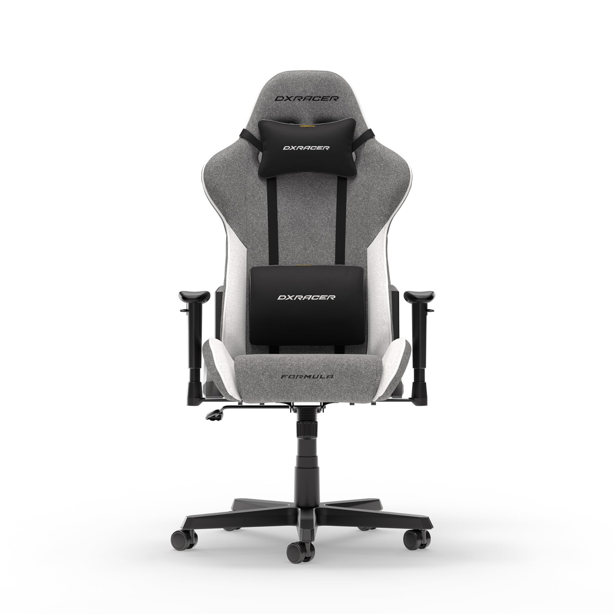 DXRacer FORMULA L Szary & Biały Tkanina Oryginalny Fotel Gamingowy