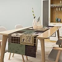 Vista 101 de Camino de mesa de mediados de siglo, moderno patrón atómico absctract geométrico retro de los años 1950 y 1960 S para decoración de mesa del hogar