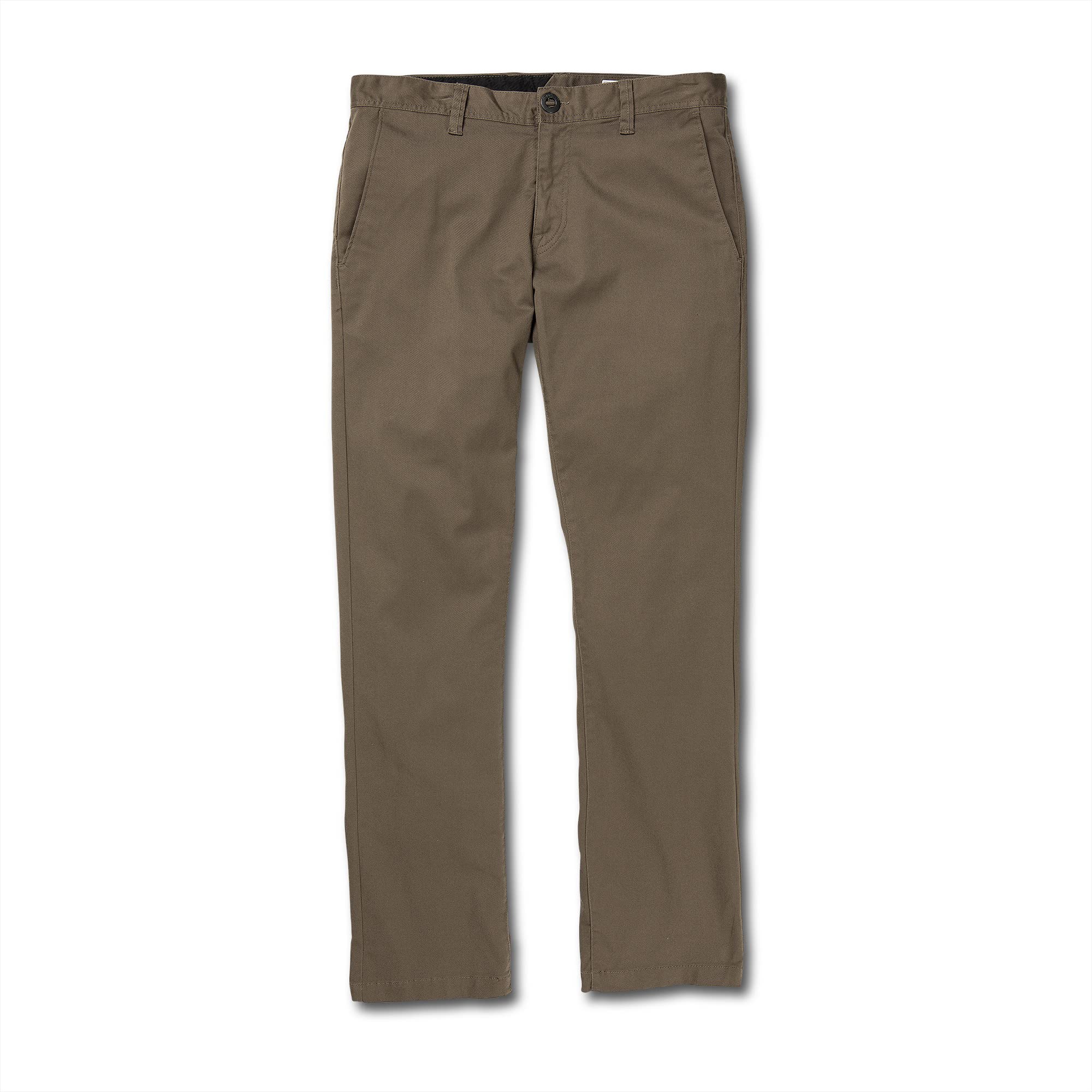 Volcom Men's Frickin Modern Fit Stretch Chino Pant, Mushroom 1, 38W x 34L