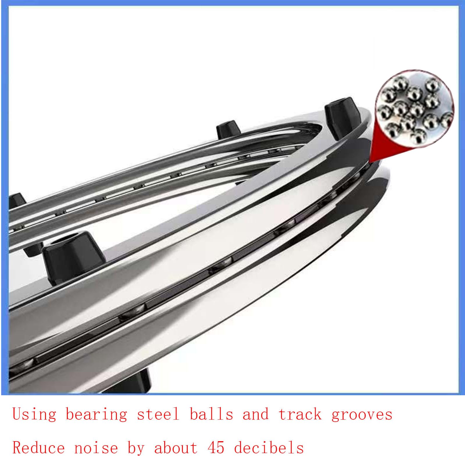 Tavolo da pranzo in acciaio inossidabile per Heavy Duty girevole 360 °, Lazy Susan Turntable, Tavolo da pranzo rotondo liscio giradischi (Stainless steel silver, 50cm/20in)