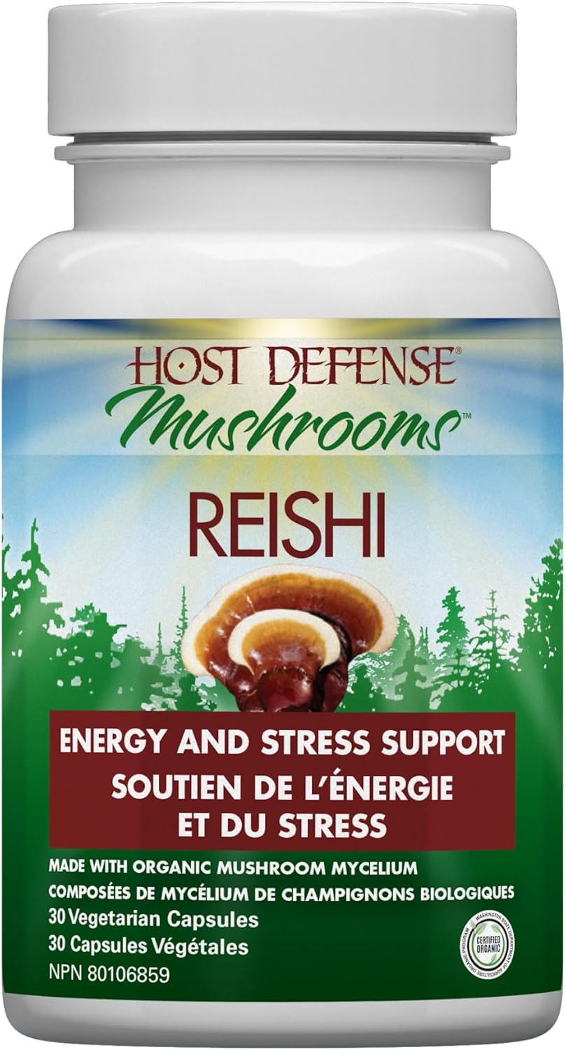 Host Defense Reishi Mushroom Supplement 30 Capsules of 1000mg