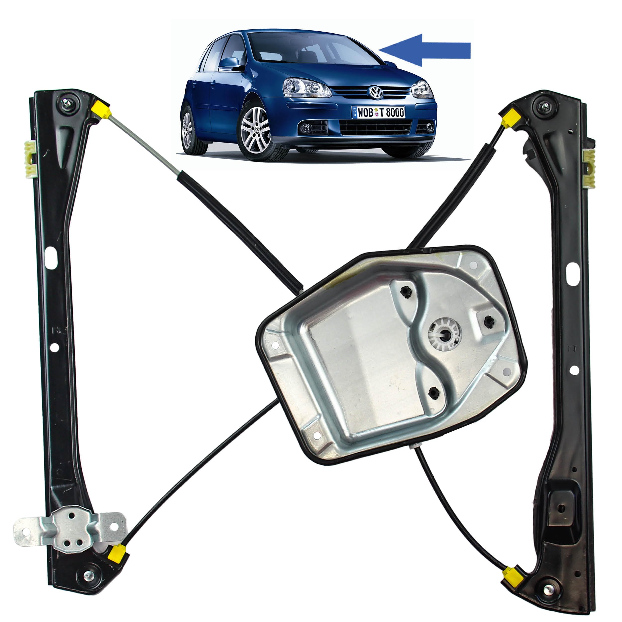 STARKIT PERFORMANCE Elevalunas compatible para Golf 5 (5 puertas) y Jetta 3 (2003-2010) DELANTERO IZQUIERDO (conductor) 1K4837461, 1K4837461B, 1K4837461A