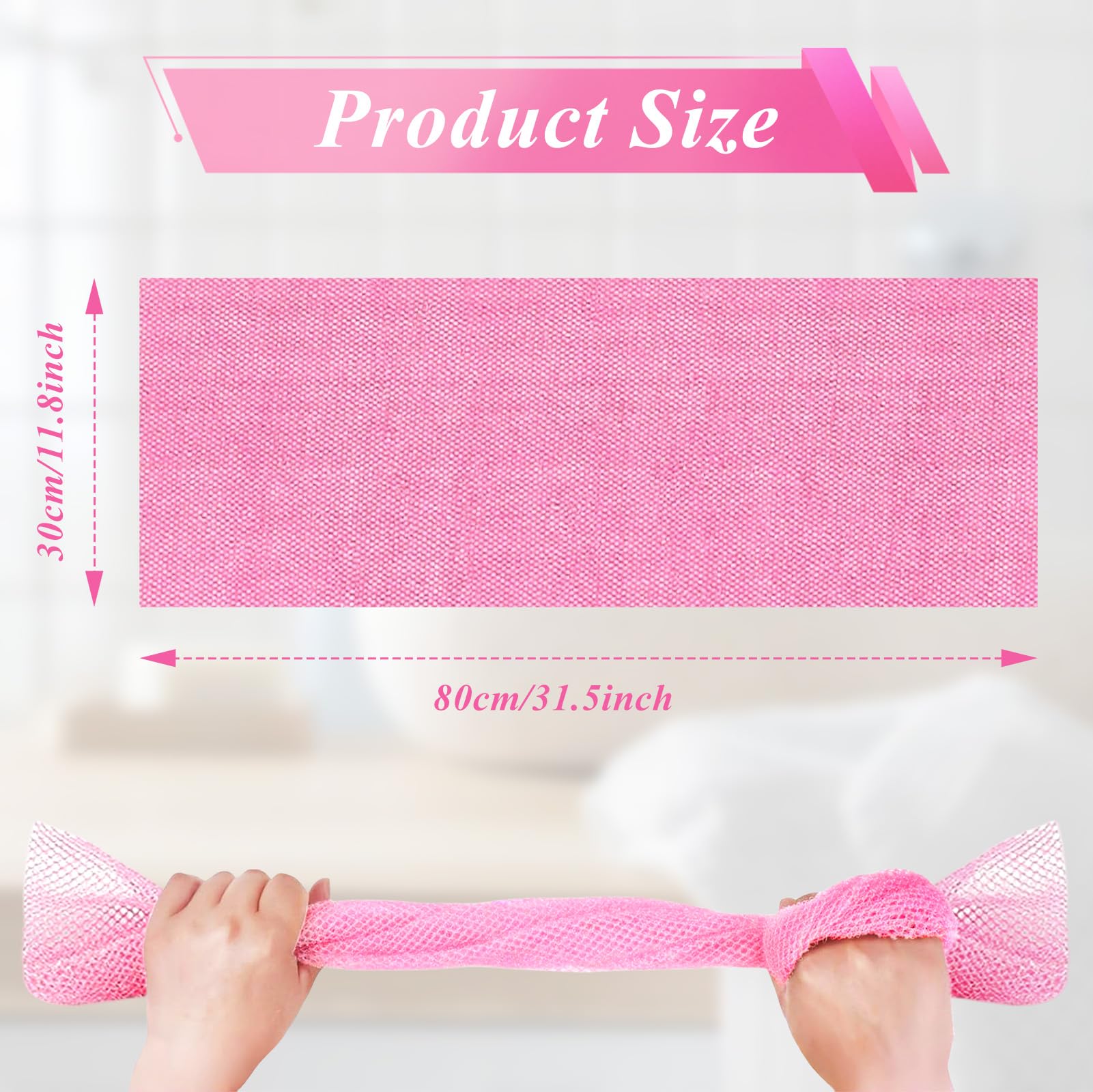 flintronic Afrykańska gąbka siatkowa, 4 szt. gąbki do kąpieli - 30 x 80 cm