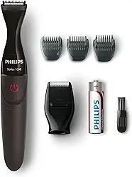 Philips Aparador de Detalhes, 4 Acessórios, Lâminas Autoafiáveis, 100% à Prova d´água – MG1100/16