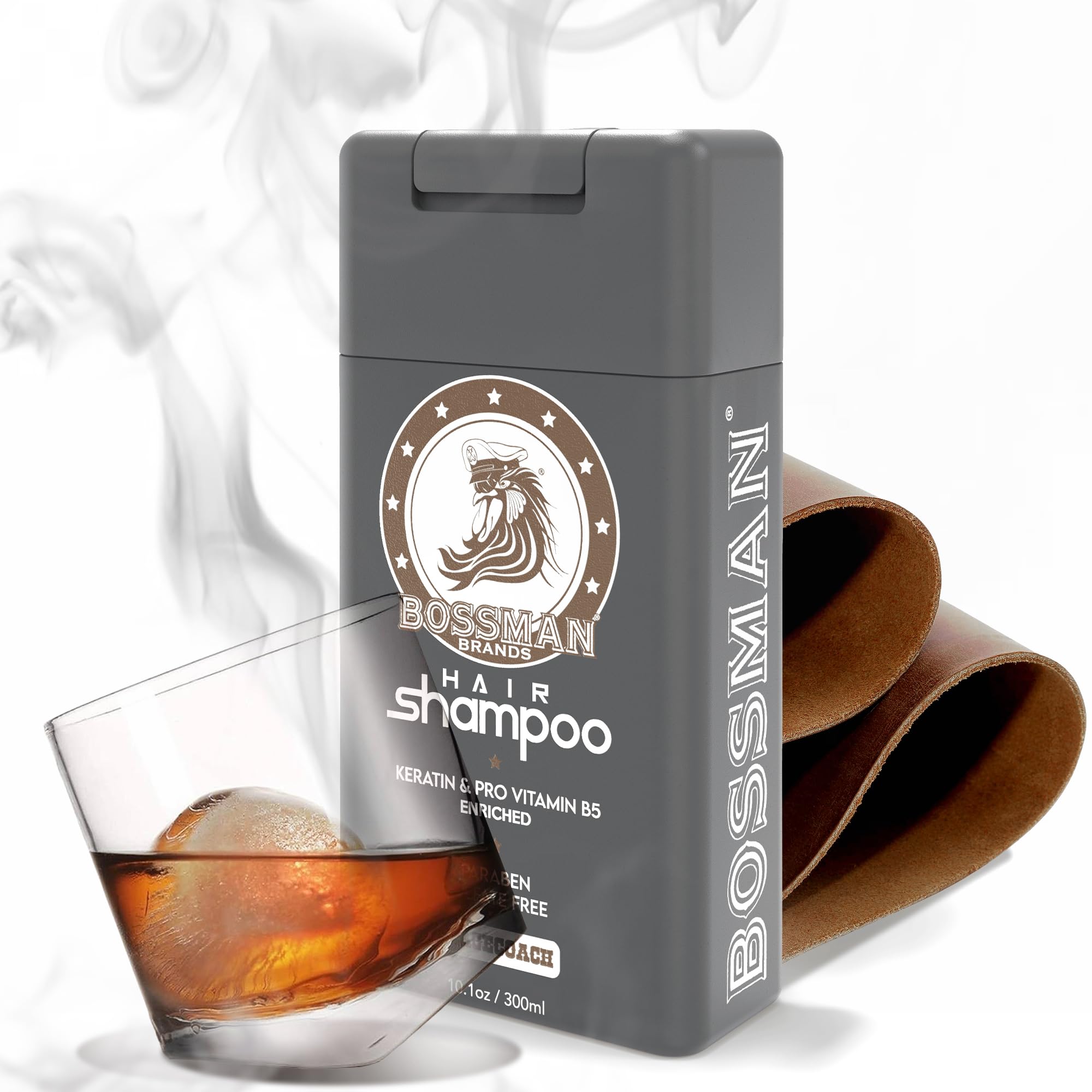 Hair Shampoo for Men – Natural Moisturizing Men's Shampoo with Keratin & Vitamin Pro5 Enriched - Paraben & Sulfate Free (Stagecoach Scent)