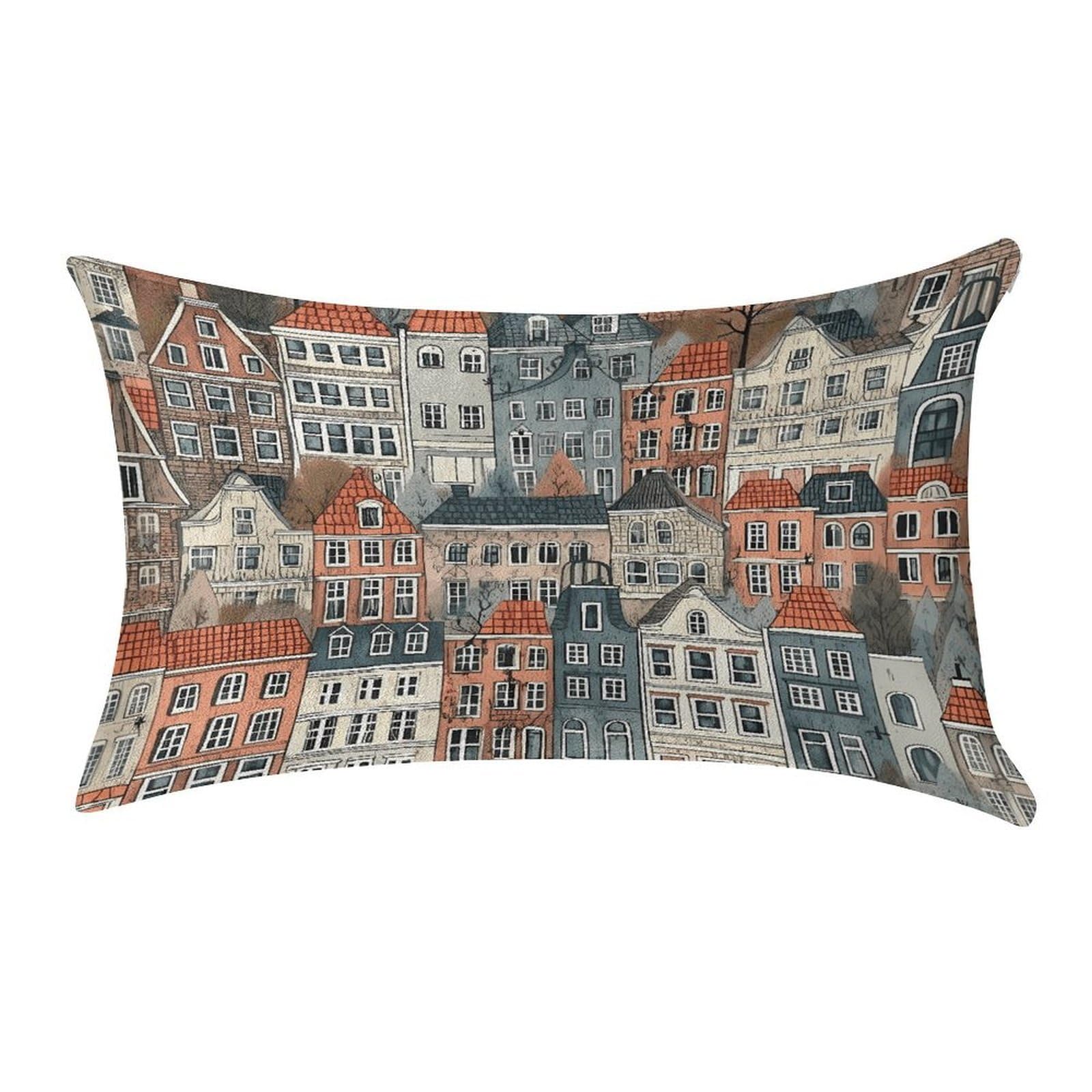 Btcowzrv Style House Pattern Pillow Cover Pillow Case Pillowcase