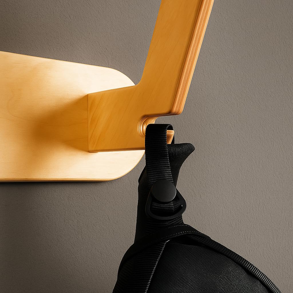 John Paddle Wandhalterung für Skischuhe & Snowboardboots – aus Birkensperrholz – nachhaltiger Holzhalter mit Haken für Helm und Skiausrüstung (1 Paar Schuhe)