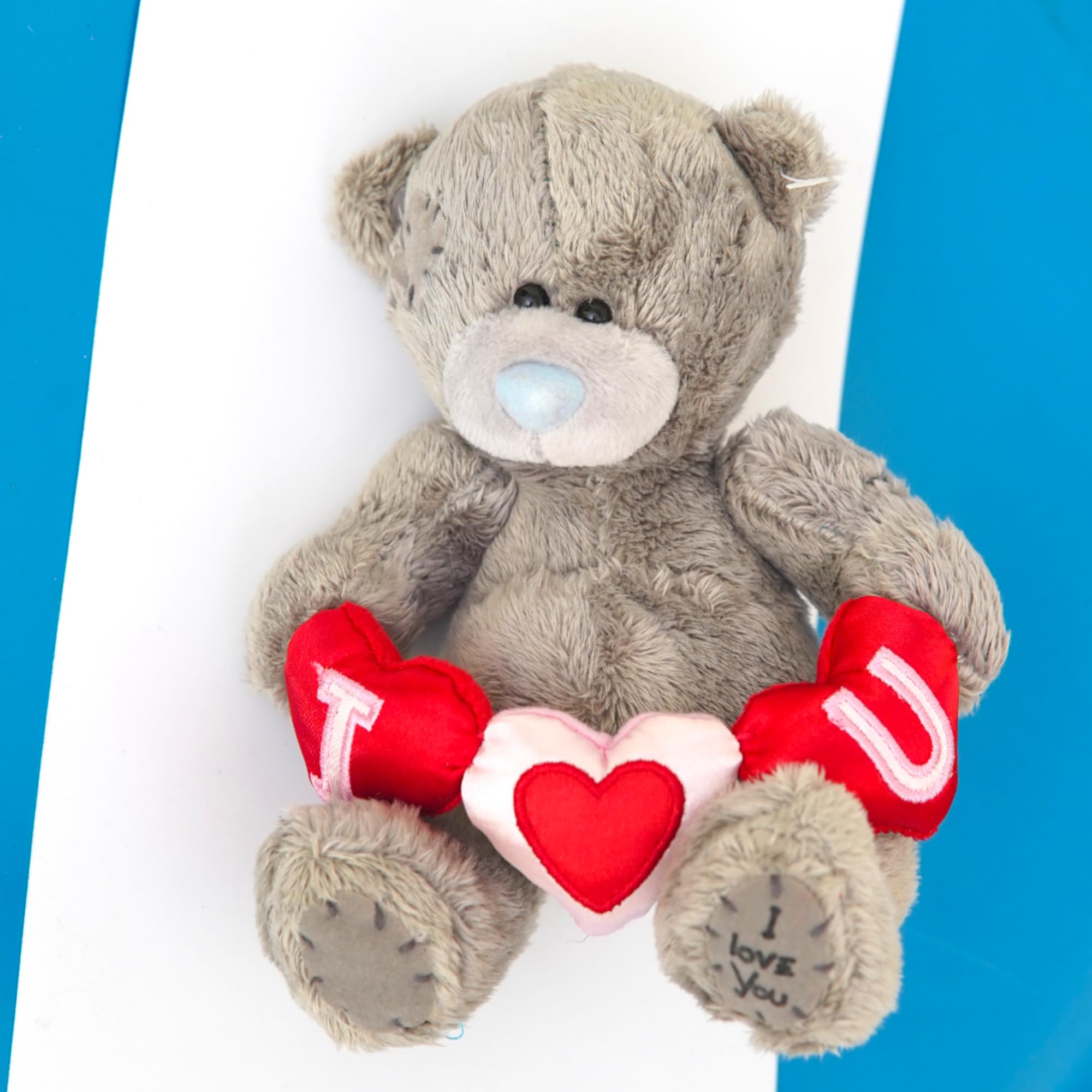 Grey Small Cute Teddy Bear, Holdiing I Love You Hearts, Unique Teddy Gift for Girls and Boys, Premium Plush, Very Stuff, Premium Finishing, Surplus Stuffed Bear 25cm (B0CC62VR56) Amazon Price History, Amazon Price Tracker