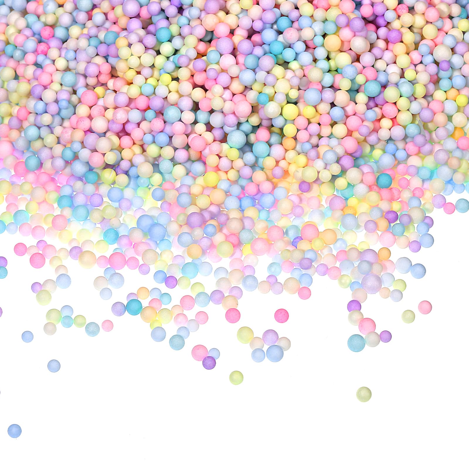 sourcing map 32000Pcs Colorful Foam Beads, 2-3mm Mini Foam Balls Round Polystyrene Beads for DIY Crafts Party Decorations Vase Pillow Gift Box Filling