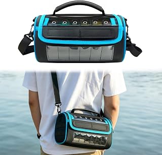 Fishing Line Storage Bag, Fish Line Holder with Removable Dividers | Clear Label Slots, Waterproof Portable Leader Line Organizer for All Types of Fishing Spools & Small Fishing Accessories