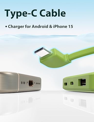 Miniatura 6 de miisso 6000mah Ultra Slim Construido en Cables Power Bank, 2P-Pruple