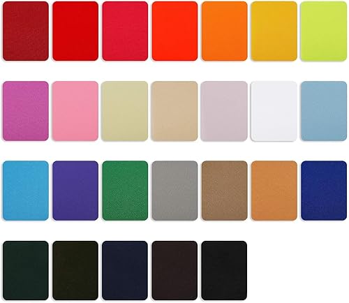 Vista 6 de Augshy Parche para planchar, 29 parches para planchar para reparación de ropa, pantalones de mezclilla de 4.9 x 3.7 pulgadas (colorido)