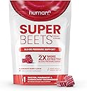 Humann SuperBeets Heart Chews, Nitric Oxide and Blood Pressure Support, Grape Seed Extract & Non-GMO Beet Root Powder Energy Supplement, Pomegranate Berry Flavor, 60 Count