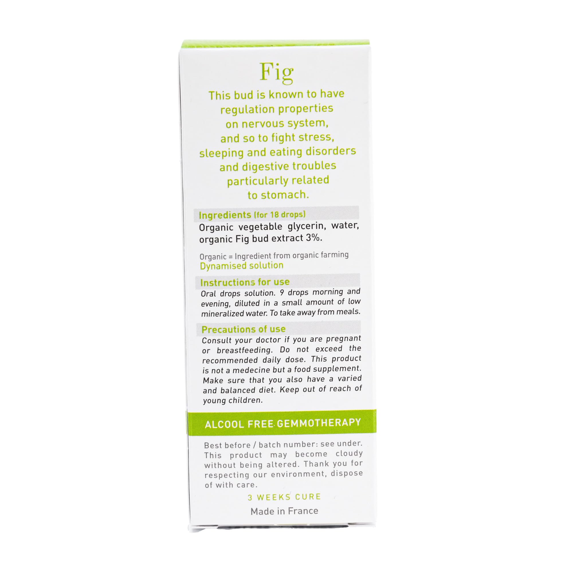 Herbiolys | Macérat de bourgeons sans alcool | Figuier (Ficus carica) | Stress & Digestion | Gemmothérapie Bio | 30 ml