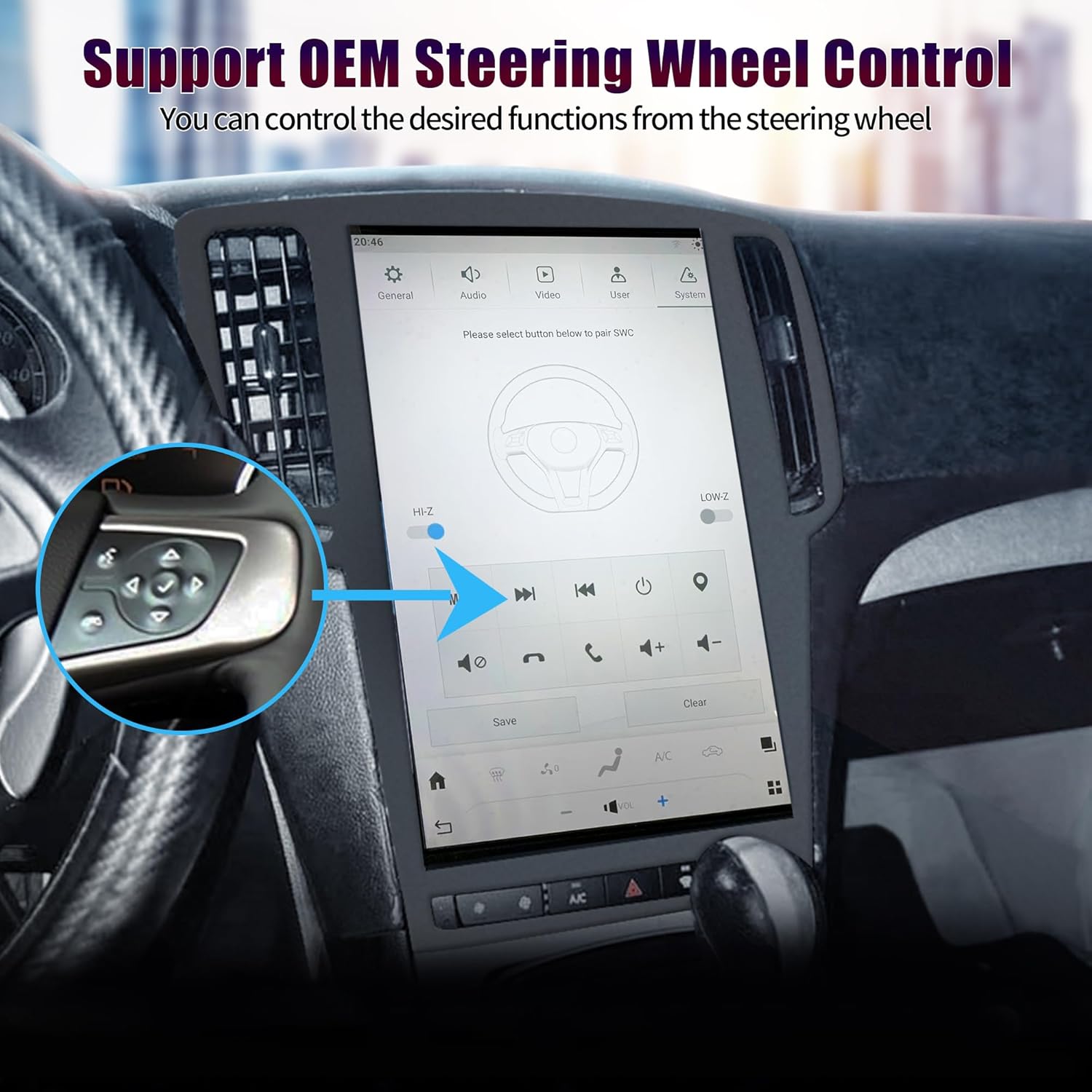 AuCar 14.4 Inch Touch Screen Android 13 Car Radio Head Unit for Infiniti G37 2007-2013 Tesla Style Car Multimedia Player GPS Navigation Wireless Carplay Android Auto 8GB RAM 128GB ROM Black 2007-2013 (Ships from Amazon) image 7 of 9 B0DYJWVJK5