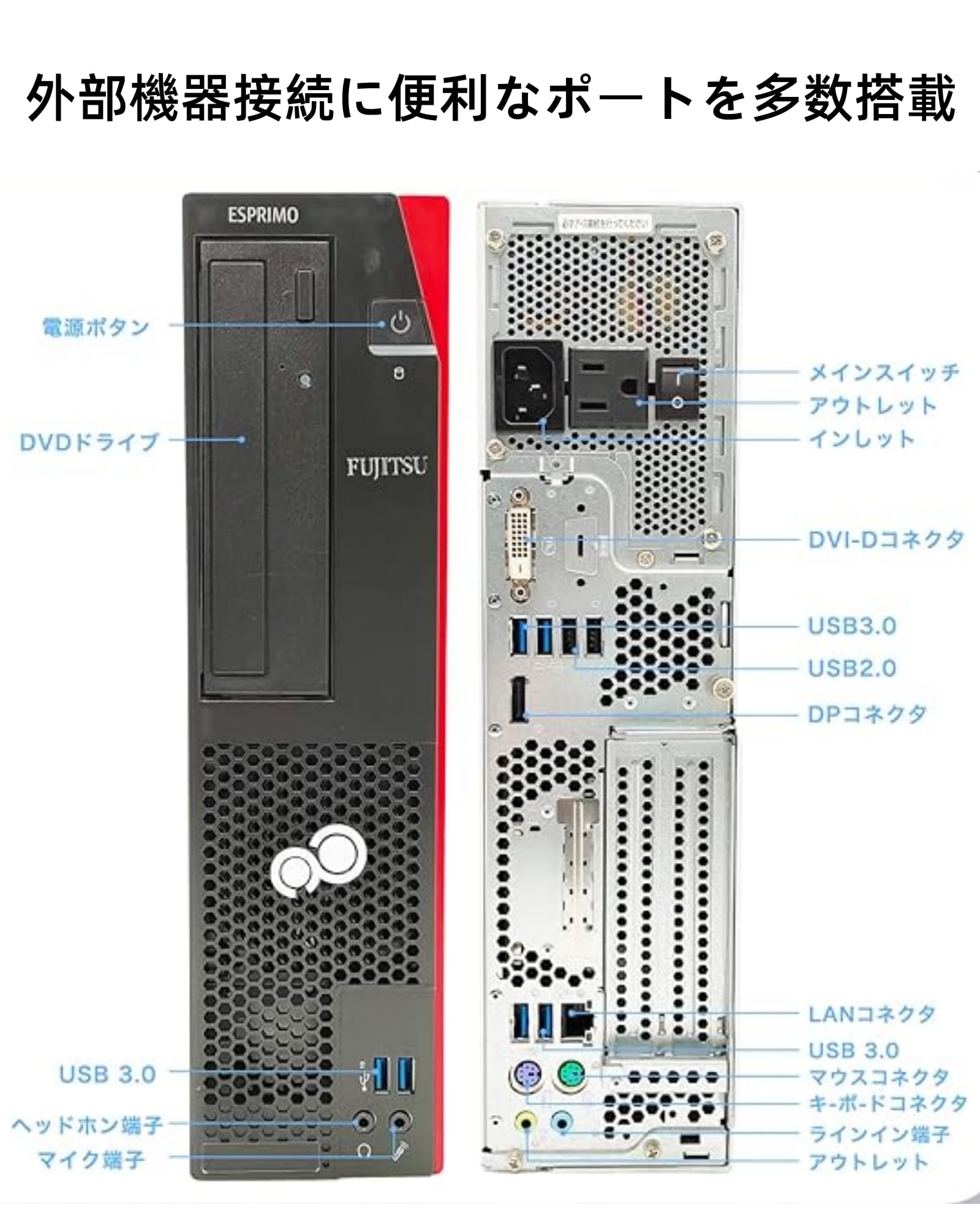 Amazon.co.jp: 【整備済み品】富士通 デスクトップPC ESPRIMO D588 第9