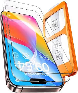 TOCOL for iPhone 16 Plus / 15 Plus Screen Protector, Easy Installation