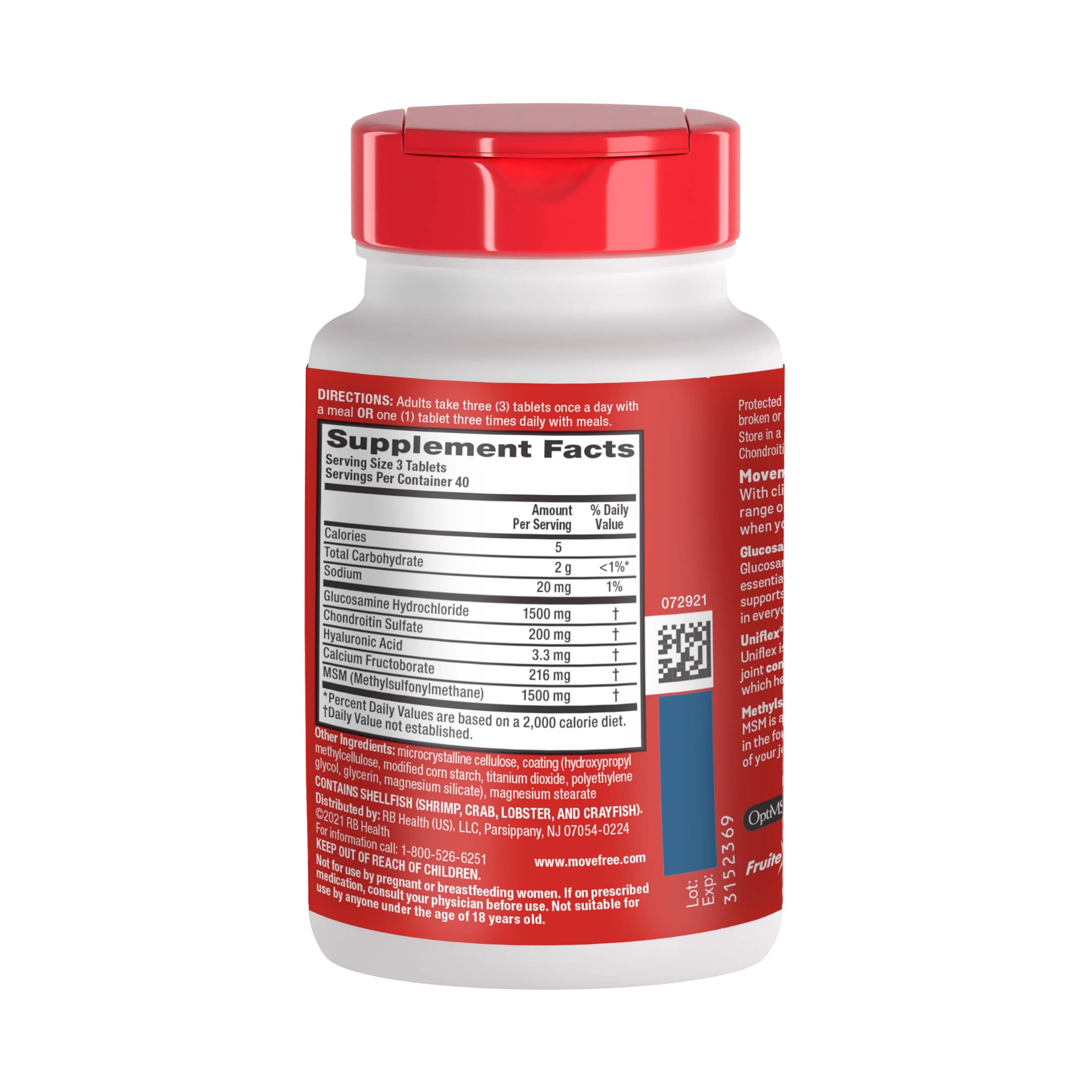 Move Free Advanced Joint Support, Glucosamine, Chondroitin + MSM - 3x120 ct — Amazon image 8