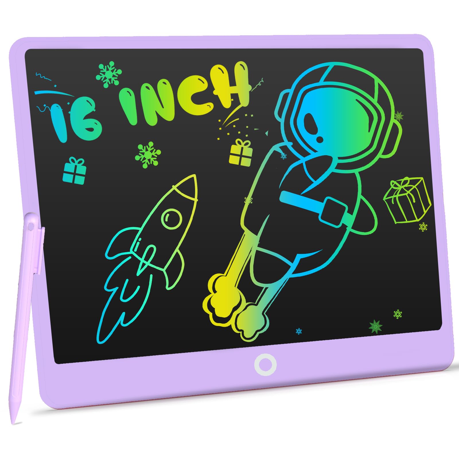 LEYAOYAO LCD Writing Tablet for Kids, 16 Inch Colourful Doodle Board Drawing Pads, Learning Educational Toys Christmas Gifts for 3 4 5 6 7 Years Old Girls Boys (Purple) — image 1