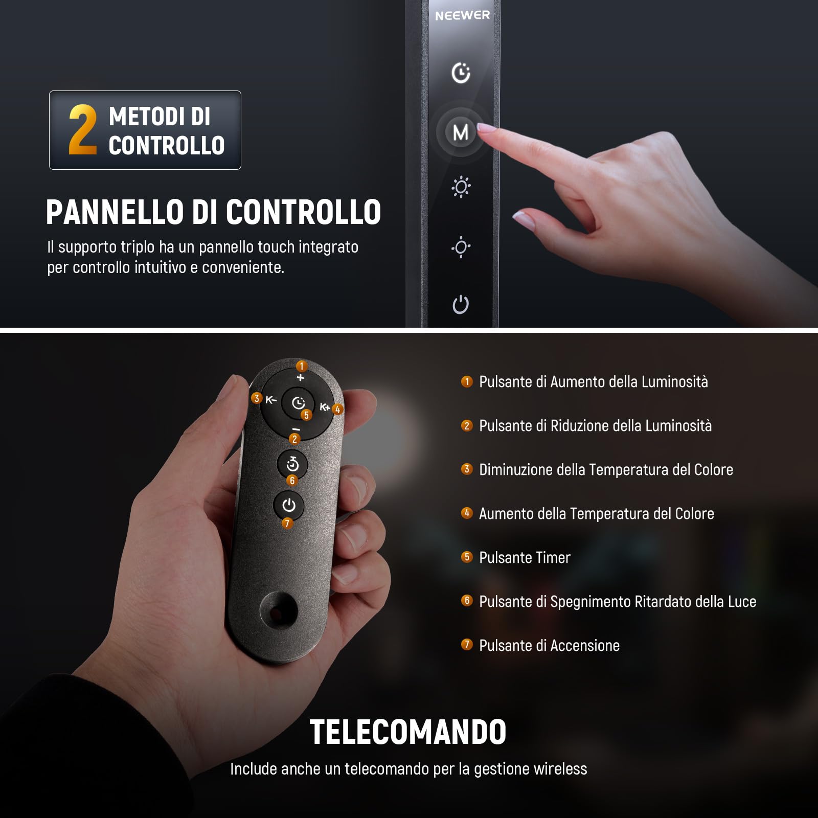 NEEWER Basic Ring Light da Tavolo 18W 18cm per Videoconferenze Streaming, Luce Anulare LED a Schermo Intero Dimmerabile 3000-6500K con Braccio Articolato e C Clamp per Zoom Call Telefono/Computer, R18