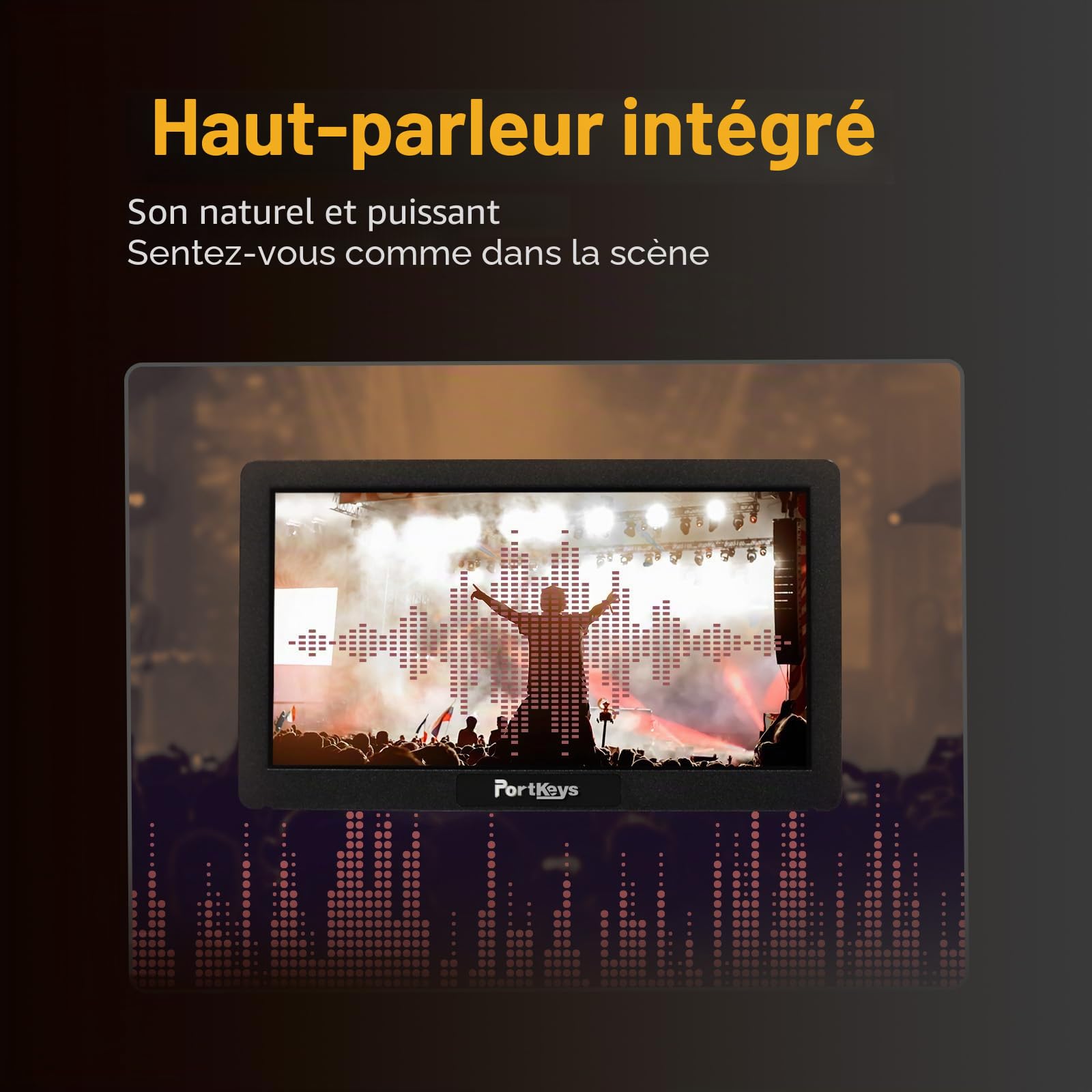 Portkeys HD7H Moniteur Caméra 7 Pouces Écran 1000 Nits Matte Display avec Pare-Soleil, Entrée 4K HDMI, pour Appareils Photo Reflex et Hybrides