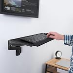 VIVO Sit-Stand 17 to 32 inch Single Monitor Wall Mount with Pneumatic Arm Keyboard Tray Combo, Height Adjustable, Max VESA 100x100mm, Black, Mount-VWKB1