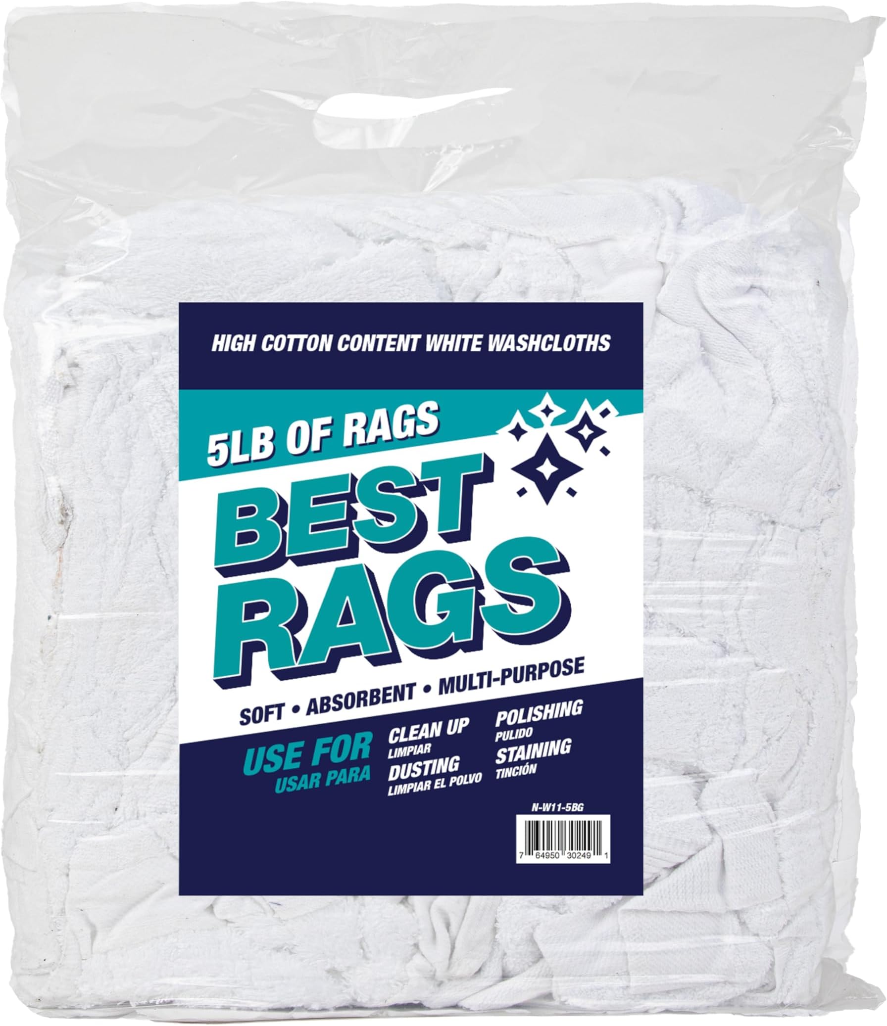 Buffalo Industries (10524) Absorbent White Recycled TShirt